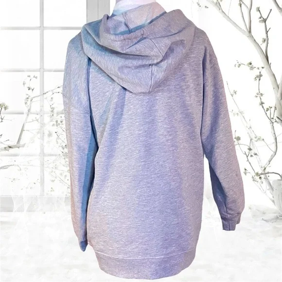 Forever21 Grey Hoodie Women Large Astrology Horoscope Unicorn Pegasus Stars - Picture 4 of 5